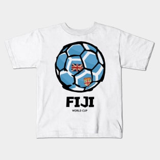 Fiji Football Country Flag Kids T-Shirt